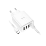CARGADOR HOCO C102A QC3.0 - 4 USB + CABLE TIPO C