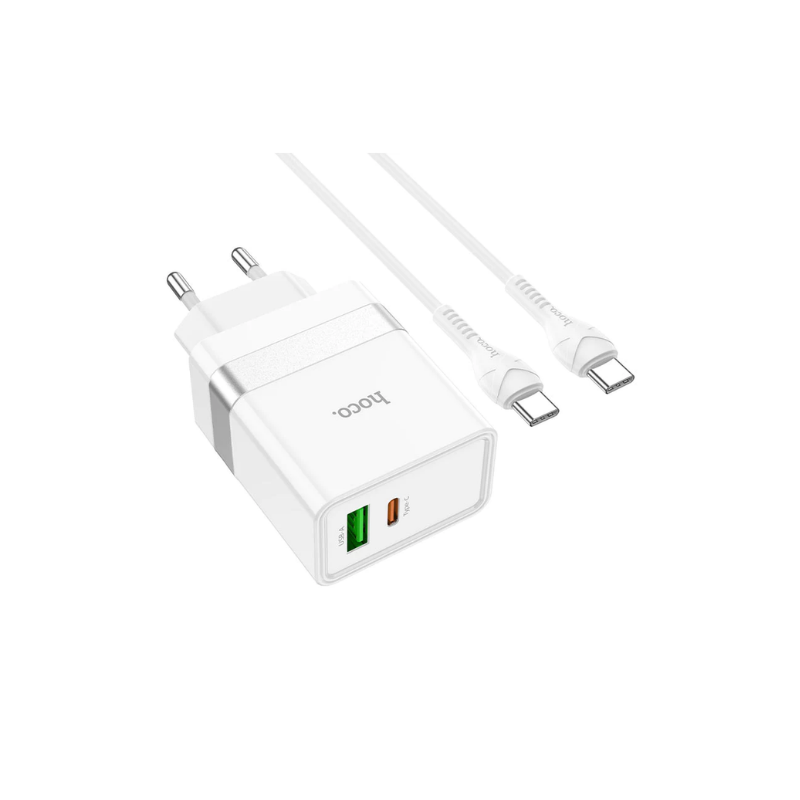 N21TC CARGADOR HOCO N21 PD30W + QC3.0 + CABLE TIPO C A C - Imagen 1