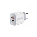 CARGADOR RAPIDO QC 3.0- PUERTO USB + PUERTO USB C